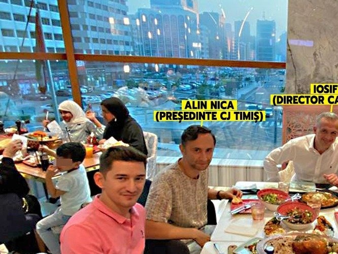 Președintele CJ Timiș Alin Nica și afaceristul Cristian Birlic